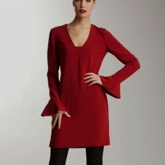 DVF Diane Von Furstenberg Hazina Bell Sleeve Dress - Picture 1 of 6